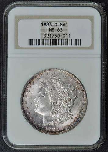 1883-O Morgan Dollar S$1 NGC MS63