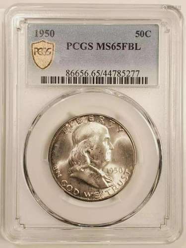 1950 P Franklin Half Dollar PCGS MS-65 FBL