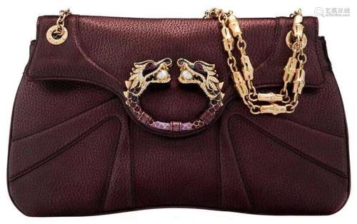 Gucci by Tom Ford Limited Edition Purple Leather Dragon Shou...