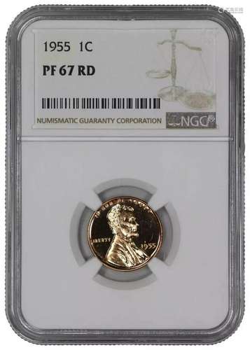 1955 PROOF LINCOLN WHEAT CENT PENNY 1C NGC CERTIFIED PR PF 6...