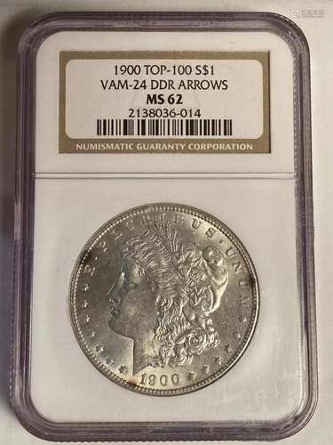 1900 P Morgan Dollar NGC MS-62 VAM-24 DDR ARROWS