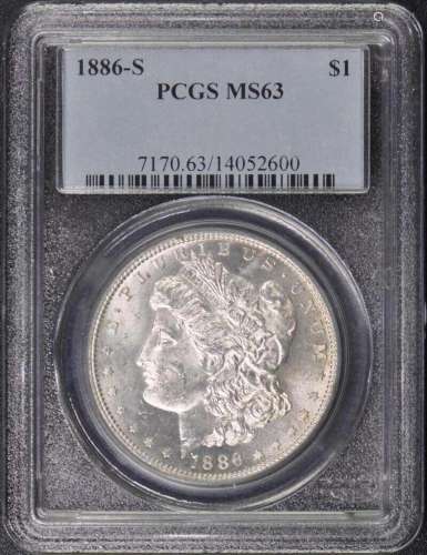 1886-S $1 Morgan Dollar PCGS MS63