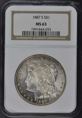 1887-S Morgan Dollar S$1 NGC MS63