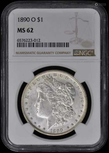 1890-O Morgan Dollar S$1 NGC MS62
