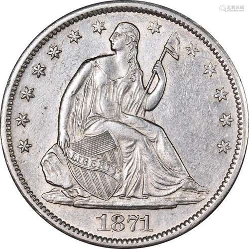 1871-S Seated Half Dollar Choice AU