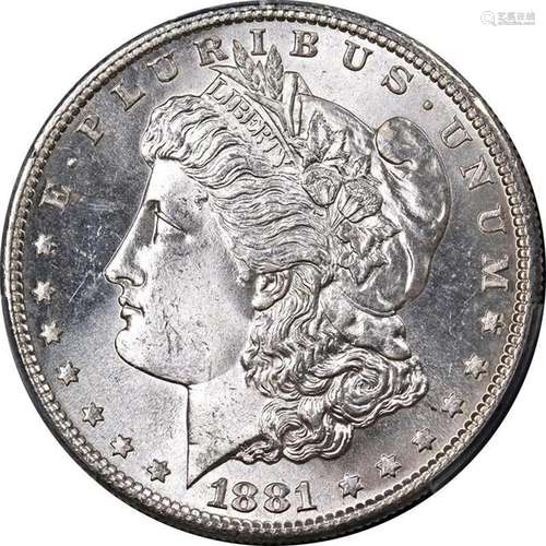 1881-S Morgan Silver Dollar PCGS MS66 Blazing White Gem Supe...