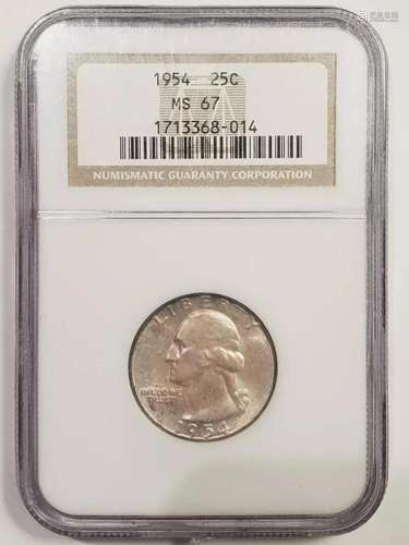 1954 P Washington Quarter NGC MS-67