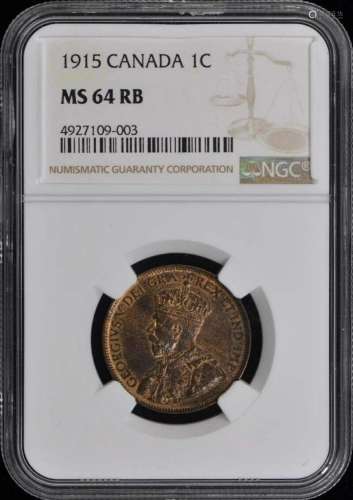 1915 CANADA 1C NGC MS64RB