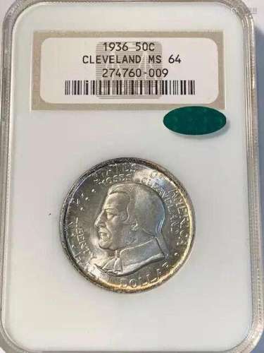 1936 P NGC MS-64 CAC CLEVELAND