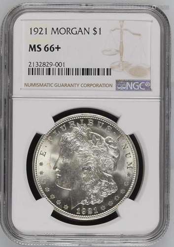 1921 P Morgan Silver Dollar NGC MS-66+ White