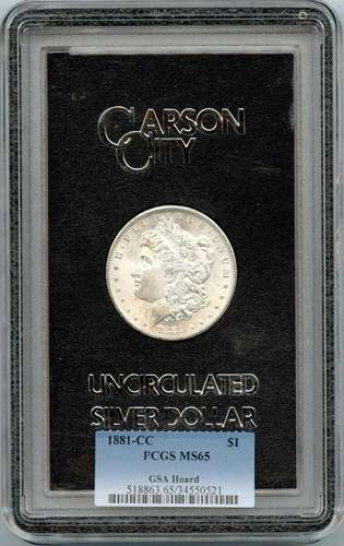 1881-CC Morgan Dollar GSA HOARD S$1 PCGS MS65