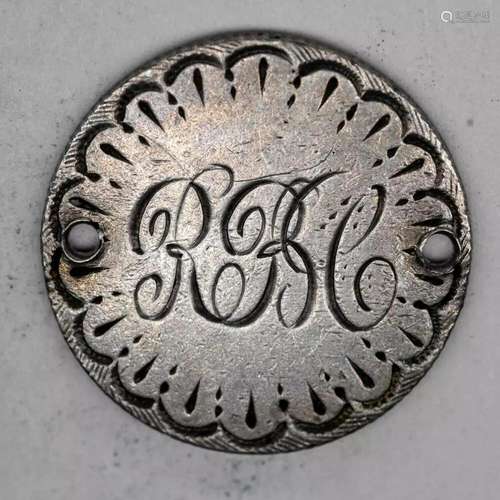 1886 SEATED LIBERTY DIME 10C SILVER - LOVE TOKEN "R.R.C...