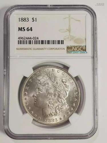 1883 P Morgan Silver Dollar NGC MS-64