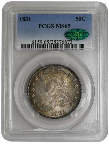 1831 50C Capped Bust Half Dollar PCGS MS65 CAC Silver Coin