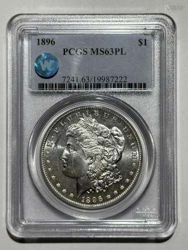 1896 P Morgan Silver Dollar PCGS MS-63 PL