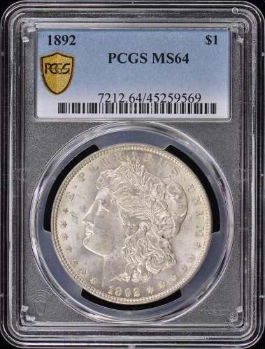 1892 $1 Morgan Dollar PCGS MS64