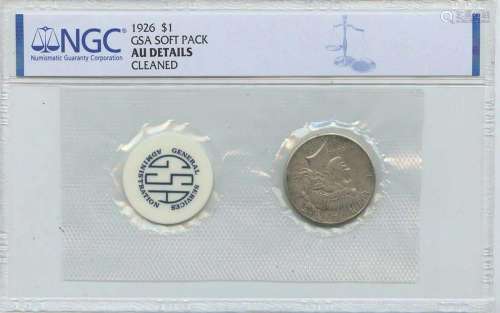 1926 Peace Dollar GSA SOFT PACK S$1 NGC AU Details POP 5