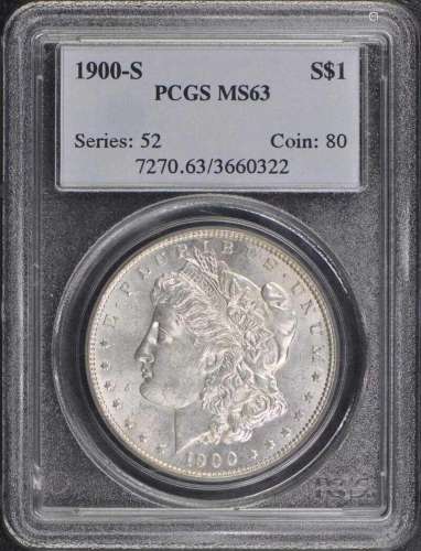 1900-S $1 Morgan Dollar PCGS MS63