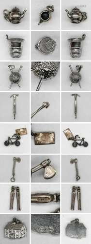 STERLING SILVER COUNTRY LIFE THEME CHARMS MINIATURE FIGURINE...