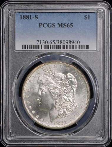 1881-S $1 Morgan Dollar PCGS MS65