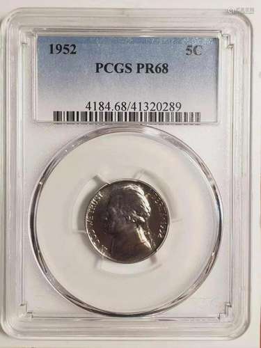 1952 P Nickel Jefferson PCGS PR-68