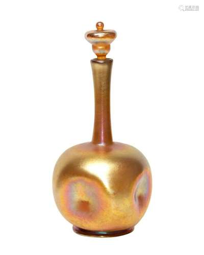 Tiffany Studios Gold Favrile Glass Decanter