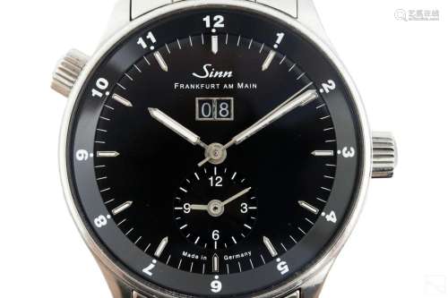 Sinn German Mens Stainless Steel Date Wristwatch
