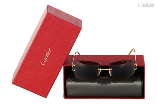 Cartier Paris Frameless Gradient Lens Sunglasses