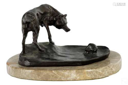 C.M. Russell 1864-1926 Last Laugh Bronze Sculpture