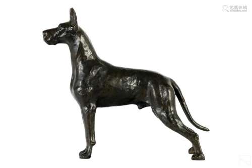 Bronze Great Dane Dog Animal LE Sculpture SIGNED