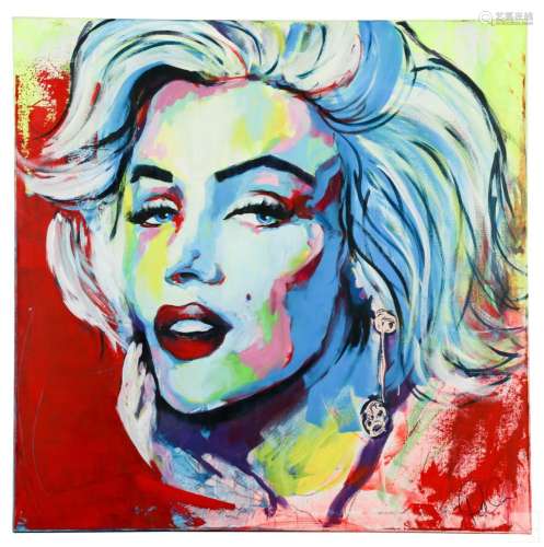 Brittney Palmer b.1987 Marilyn Monroe Oil Painting