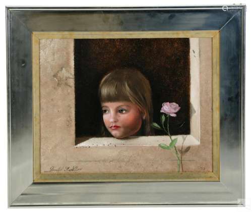 Donald F Allan 1927-2013 Surreal Portrait Painting