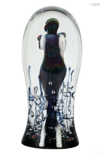 Murano Elio Raffaeli Venetian Glass Lovers Statue