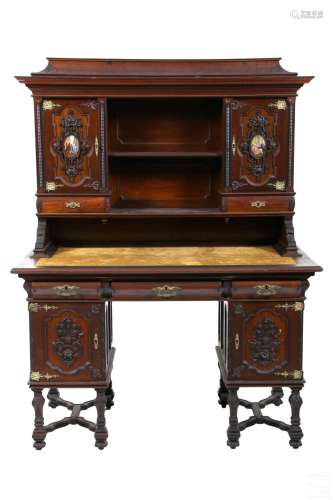 Antique Classical Rococo Style Wood Secretary Desk