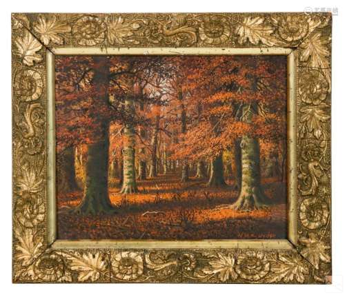 William Snyder 1848-1930 Forest Landscape Painting