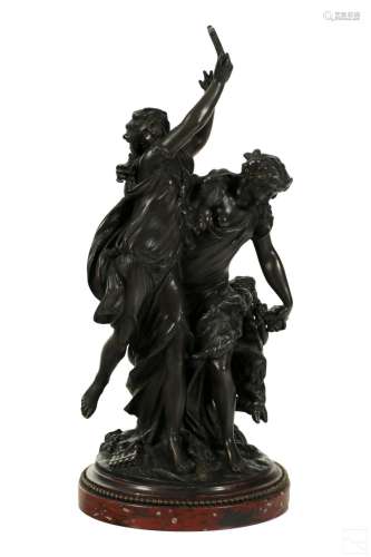 French Bronze Bacchanalia Sculpture after Clodion