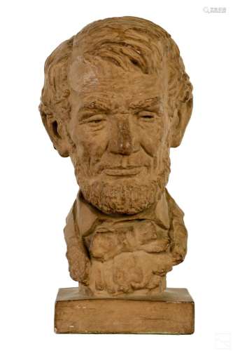 Jo Davidson 1883-1952 Clay Pottery Lincoln Bust