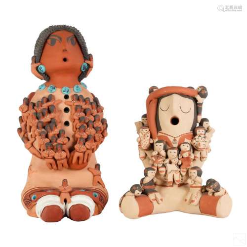 Native American Pueblo Clay Art Pottery Sculptures
