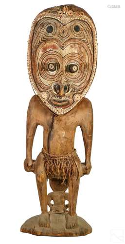 Papua New Guinea Primitive Tribal Life Size Statue