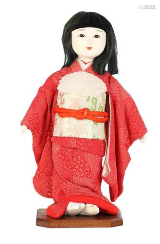 Japanese Paper Mache Ichimatsu Showa Geisha Doll