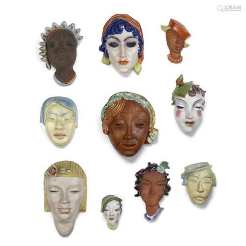 A GROUP OF TEN GERMAN, AUSTRIAN AND ITALIAN FIGURAL CERAMIC ...