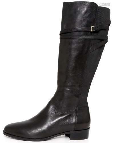 L.K. Bennet 'Denise' Black Leather Riding Boots 1155...