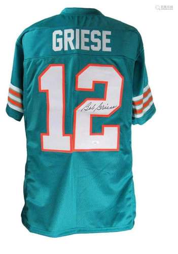 Bob Griese HOF Signed/Auto Miami Dolphins Custom Football Je...