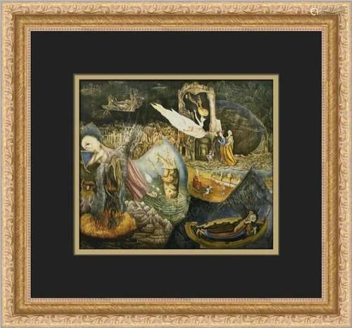 Leonora Carrington Les Distractions de Dagobert Custom Frame...