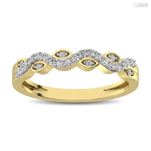 Diamond 1/6 Ctw Twist Band in 14K Yellow Gold