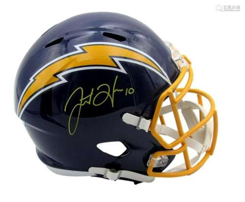 Justin Herbert Autographed Full Size Throwback Replica Helme...