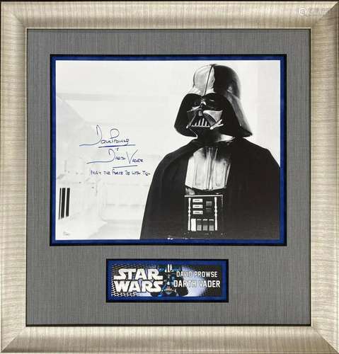 Dave Prowse Darth Vader Signed Star Wars Photo Custom Framed...