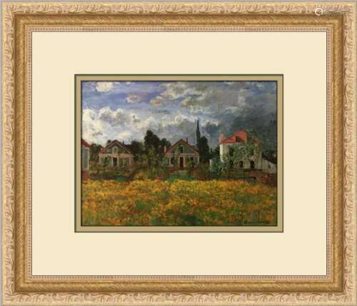 Claude Monet Houses at Argenteuil Custom Framed Print