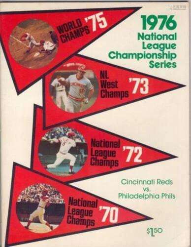 1976 NCLS Reds V. Phillies Official Baseball Program 128913