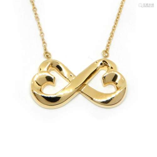 TIFFANY Tiffany K18YG Loving Heart Necklace 5.3g